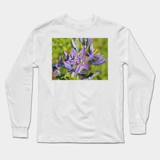 Beautiful violet common camas (Camassia quamash ssp. breviflora) flower Long Sleeve T-Shirt